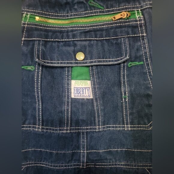 Liberty Overalls Carpenter Dark Denim 34x30 Worker Western Classic - Picture 2 of 7